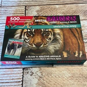 Amazing Animals Puzzle & Book